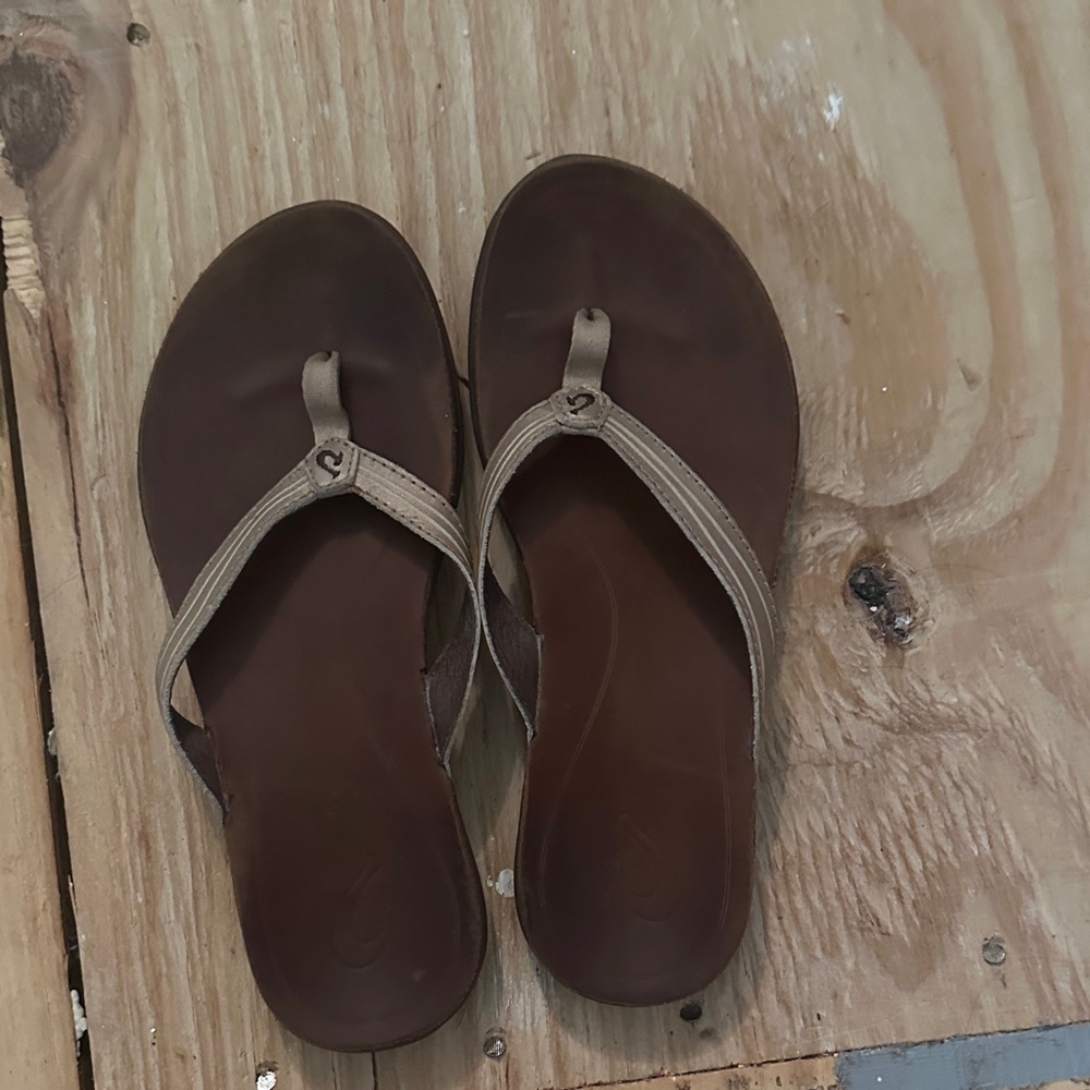 OluKai Dark Brown Sandals